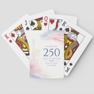 Jeu De Cartes Élégant 250e Jour de l'Indépendance Américaine 4 j