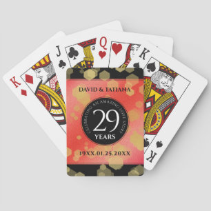 Jeu De Cartes Élégant 29e anniversaire du Mariage Garnet