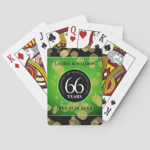 Jeu De Cartes Élégant 66ème anniversaire de Mariage Titanite