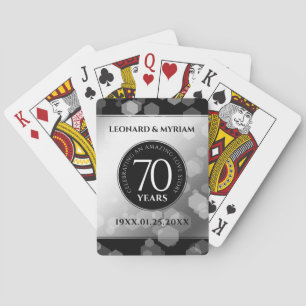 Jeu De Cartes Élégant 70e anniversaire de Mariage Platinum