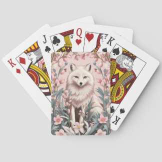 Jeu De Cartes Elegant Arctic Fox Pink Floral