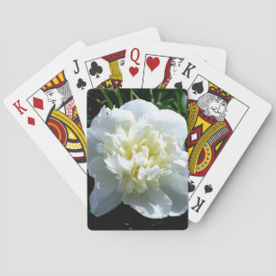 Jeu De Cartes Elégant blanc peony floral blanc photo