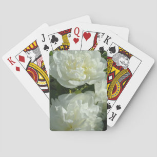 Jeu De Cartes Elégant blanc peony floral blanc photo