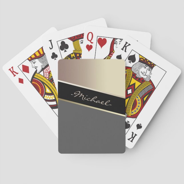 Jeu De Cartes Elégant, carte personnelle, géométrique, abstrait (dos)