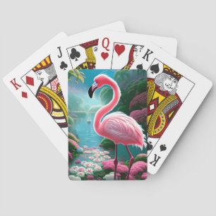 Jeu De Cartes Élégant Flamant rose tropical-70852