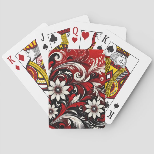 Jeu De Cartes Élégant floral (dos)