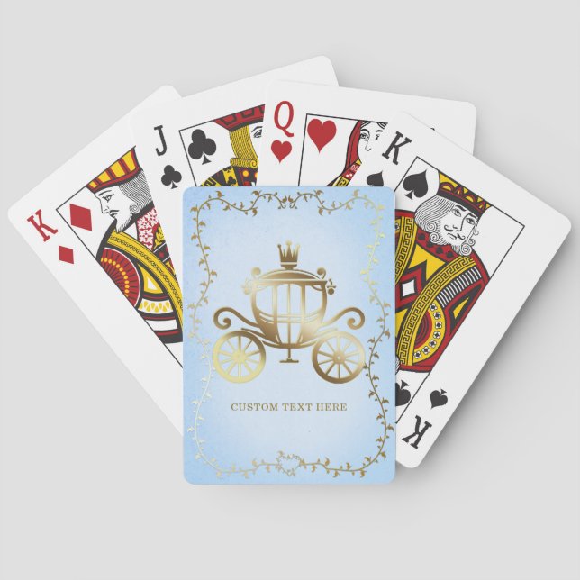 Jeu De Cartes Elégant Gold Carriage Blue Storybook Royal (dos)
