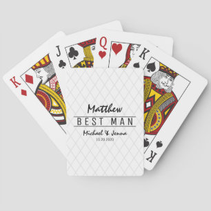 Jeu De Cartes Élégant Harlequin personnalisé meilleur homme Mari