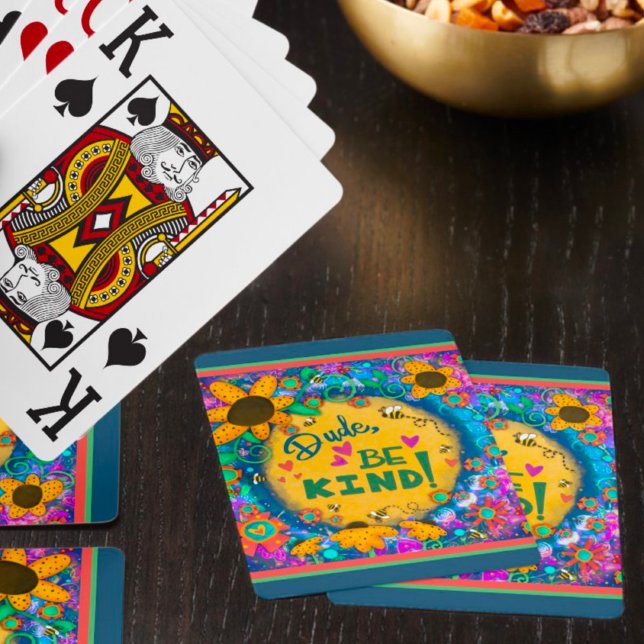 Jeu De Cartes Élégant Joli Couleur Dude Be Kind Friends (Créateur téléchargé)
