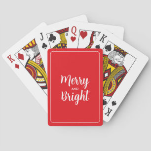 Jeu De Cartes Elégant Joyeux blanc rouge et Noël brillant