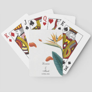 Jeu De Cartes Élégant Mariage floral tropical