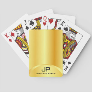 Jeu De Cartes Elégant Modèle Monogramme moderne tendance or