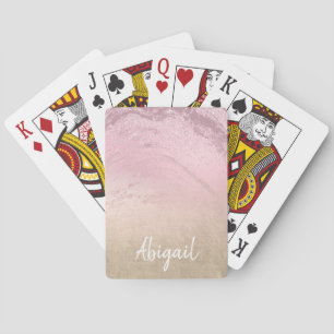 Jeu De Cartes Elégant moderne chic rose or parties scintillant m