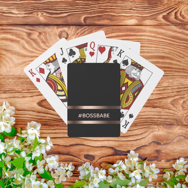 Jeu De Cartes Élégant noir bronze bossbabe motivation (Créateur téléchargé)