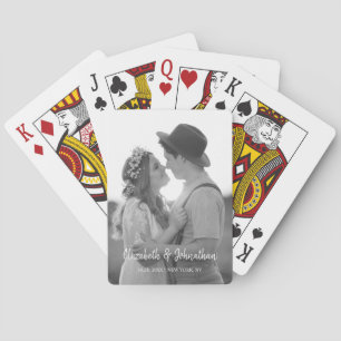 Jeu De Cartes Élégant personnalisation B & W Photo Playing Carte