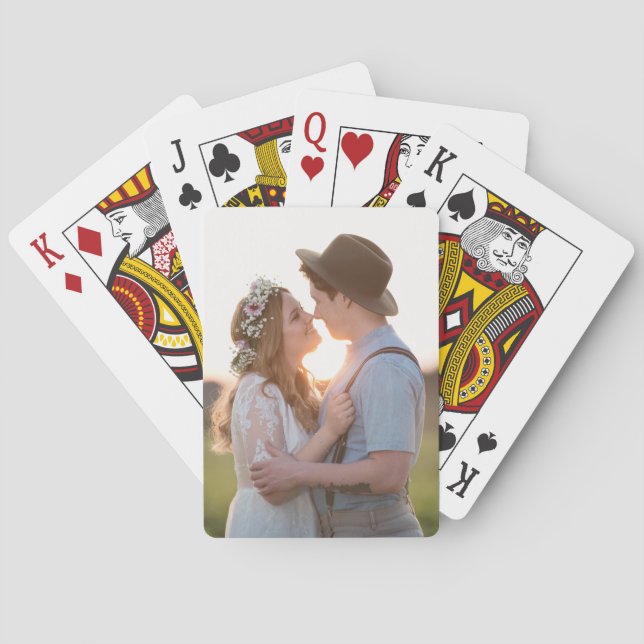 Jeu De Cartes Elégant Personnalisé Photo Cartes de Jouage (dos)