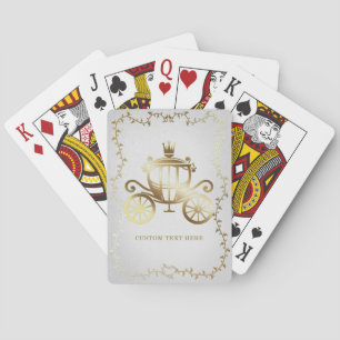 Jeu De Cartes Elégant Porte-or Livre d'histoire blanc Royal