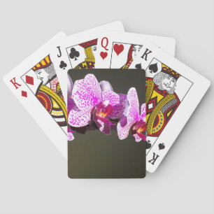 Jeu De Cartes Élégant rose fleurs tropicales orchidées