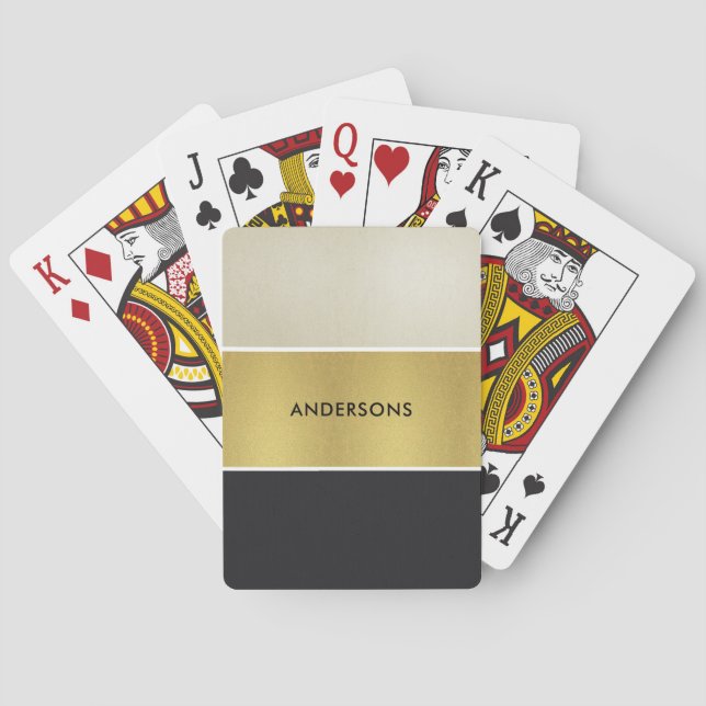 JEU DE CARTES ÉLÉGANT ROYAL PEARVER GOLD NOIR STRICTIONS (dos)