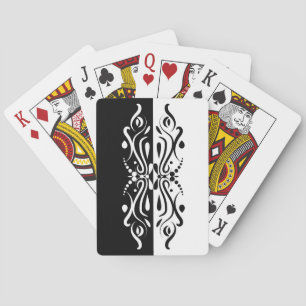 Jeu De Cartes Élégant style arlequin Abstrait noir et blanc
