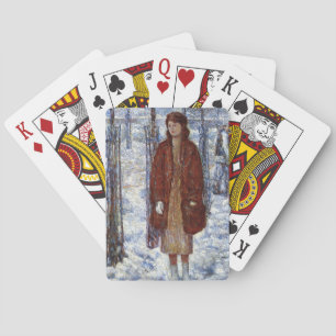 Jeu De Cartes Elegant Woman (Snowy Winter de 1918 à New York)