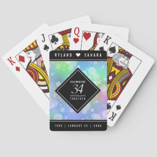 Jeu De Cartes Élégante 34e anniversaire du Mariage Opal