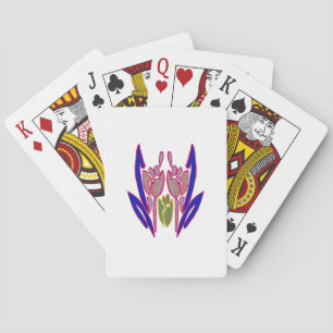 Jeu De Cartes Elégante aquarelle Rose Imprimer