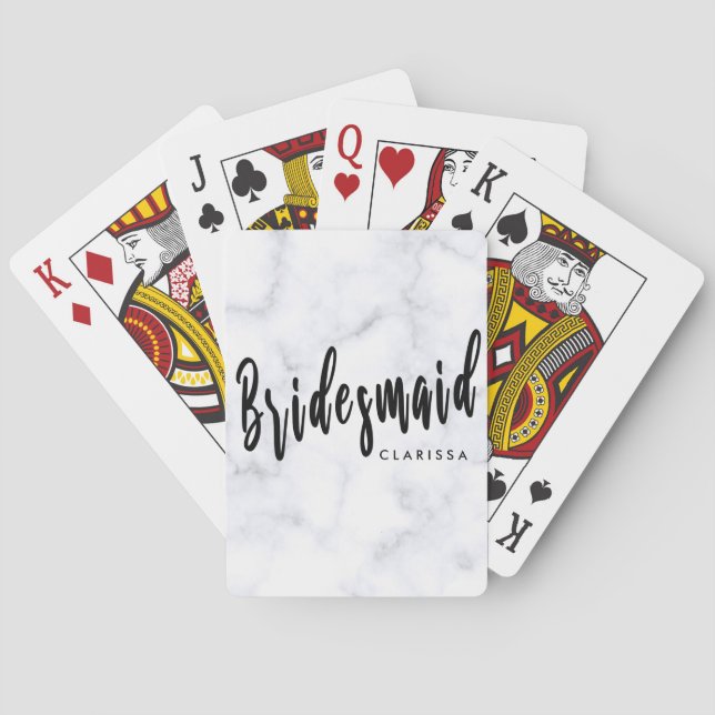 Jeu De Cartes Élégante femme de chambre noire et marbre blanc (dos)