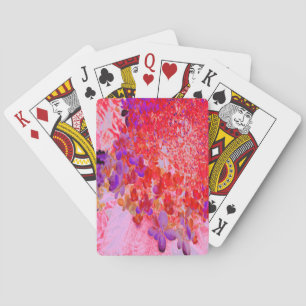 Jeu De Cartes Élégante Hydrangea Limelight Violette et Orange