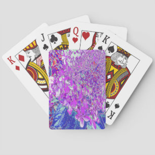 Jeu De Cartes Élégante Hydrangée violette et bleu limelight