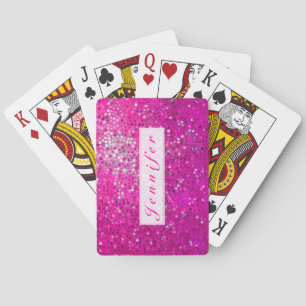 Jeu De Cartes Élégante Parties scintillant Rose Et Étincelle