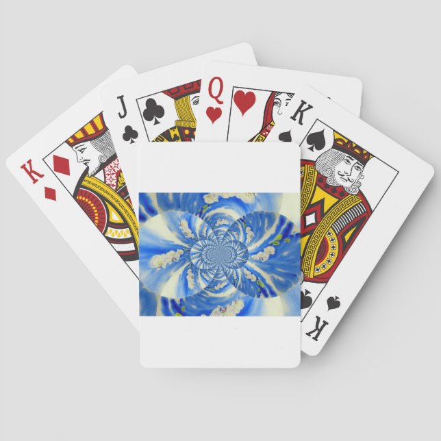 Jeu De Cartes Elégante peinture à l'aquarelle d'orchidée blanche (dos)