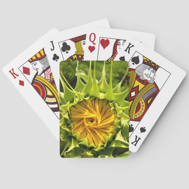 Jeu De Cartes Elégante photo de tournesol jaune (dos)