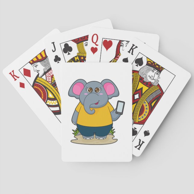 Jeu De Cartes Eléphant avec mobile (dos)