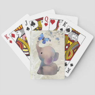 Jeu De Cartes Éléphant avec papillon