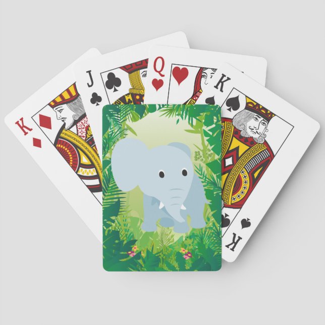 Jeu De Cartes Eléphant Bébé mignon (dos)