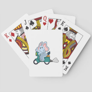 Jeu De Cartes Elephant comme vélo avec scooter