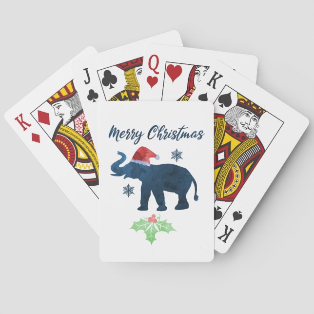 Jeu De Cartes Éléphant de Noël (dos)