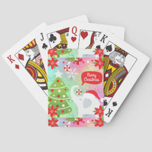 Jeu De Cartes Eléphant de Noël blanc