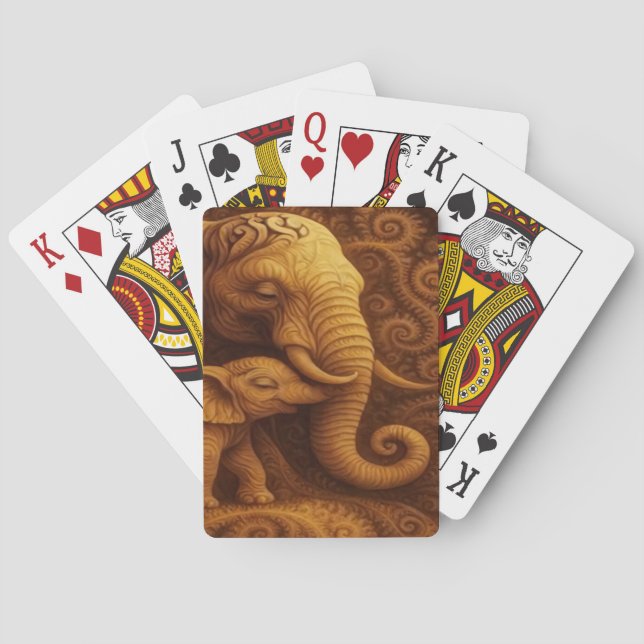 Jeu De Cartes Éléphants câlins  (dos)