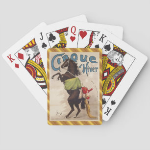 Jeu De Cartes Élevage d'étalon noir Cheval de cirque et daredevi