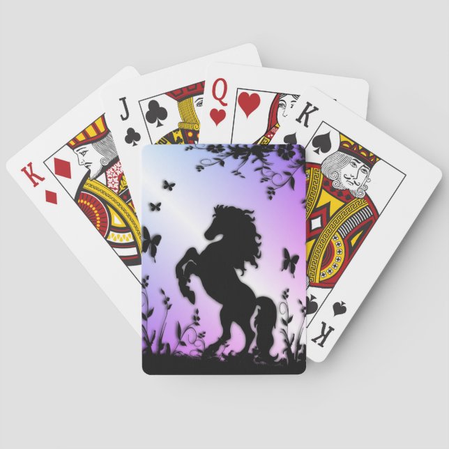 Jeu De Cartes Élevage Vélo Stallion Noir Lecture Cartes (dos)