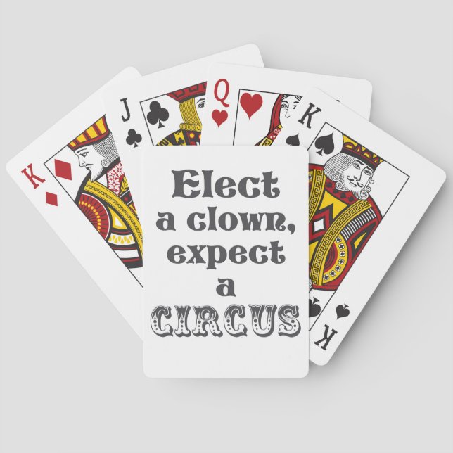 Jeu De Cartes Élisez un clown, attendez un cirque ! Anti atout (dos)