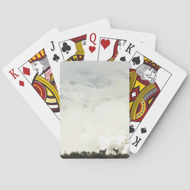 Jeu De Cartes Elk at Grand Teton National Park Photographie (dos)