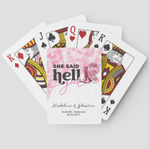 Jeu De Cartes Elle A Dit Enfer Ouais Rose Western Booth Casquett