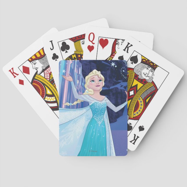Jeu De Cartes Elsa | Cartes De Jeu De Glace Élégantes Et Étonnan (dos)