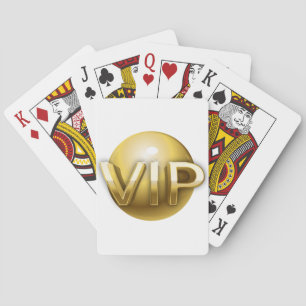 Jeu De Cartes Emblème VIP Or 3D Luxe