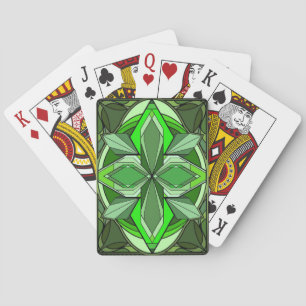 Jeu De Cartes Emerald Art Déco Cartes de jeu avec visage vert