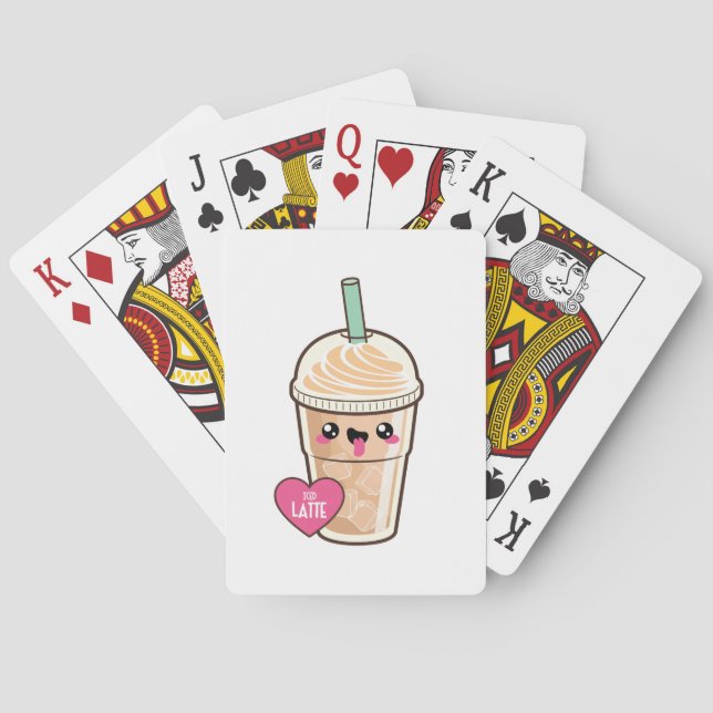 Jeu De Cartes Emoji a glacé Latte (dos)