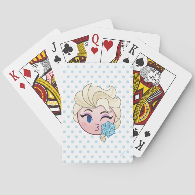 Jeu De Cartes Emoji congelé | Elsa Jetant un baiser (dos)